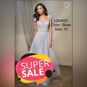 Jasmine Bridesmaid dress - color:Silver - Size:12